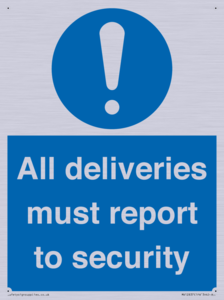 All deliveries must report to security